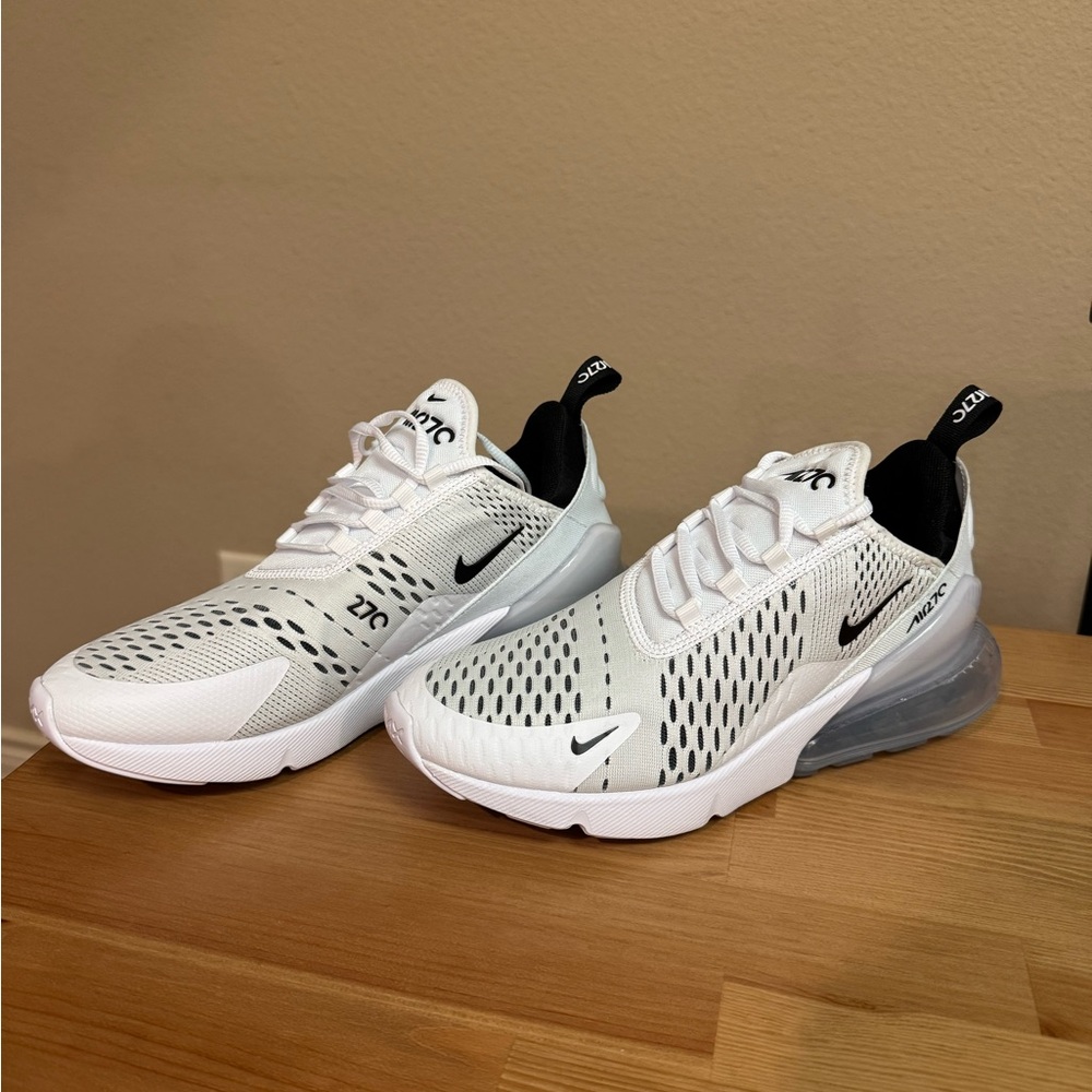 Nike Air Max 270 White and Black Sneakers